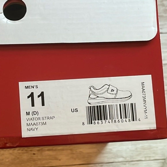 🆕 Propét Men's Viator Strap Walking Sneaker Shoes Footwear Navy Blue 11 - Picture 11 of 14